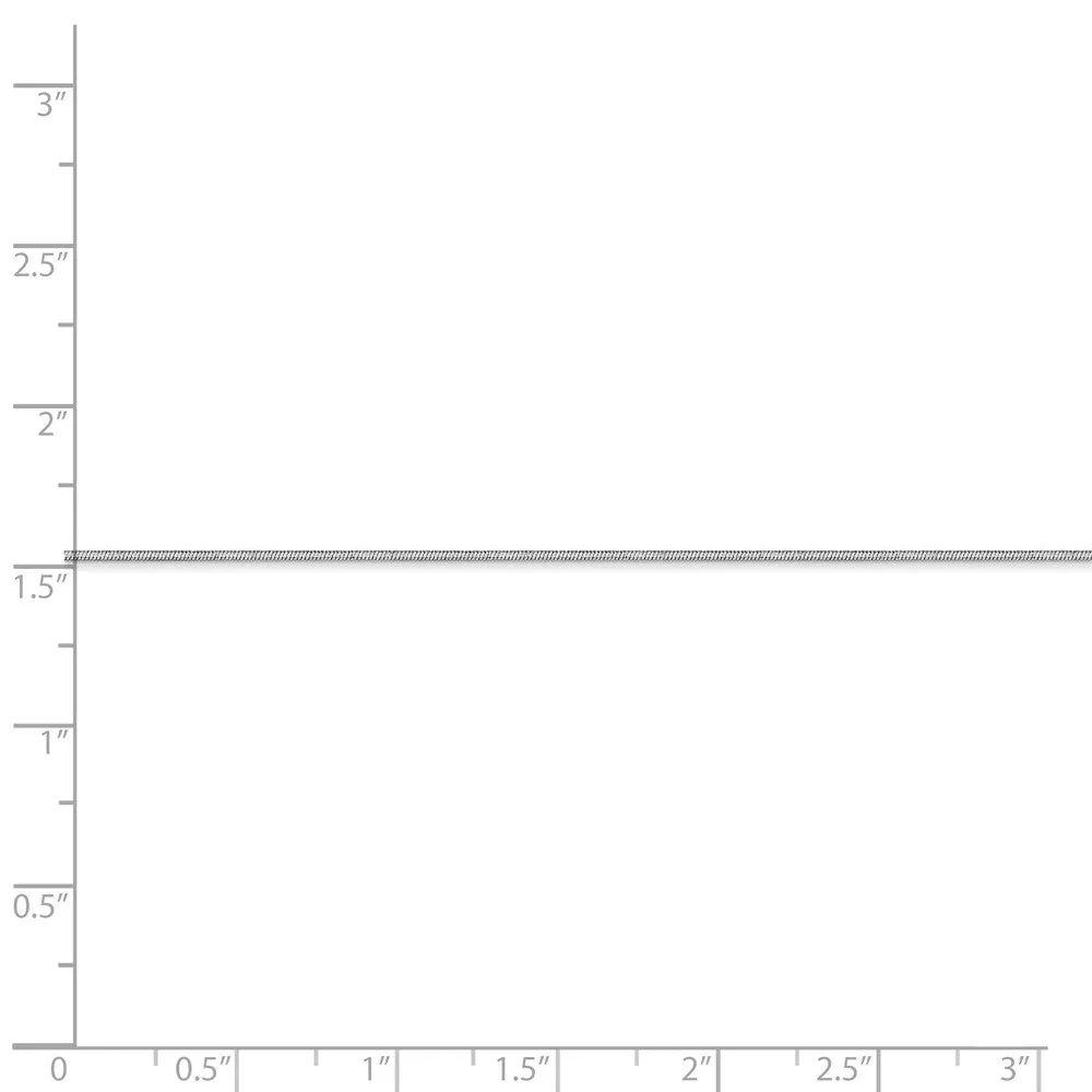 0.8mm, 14k White Gold, Octagonal Snake Chain Anklet or Bracelet
