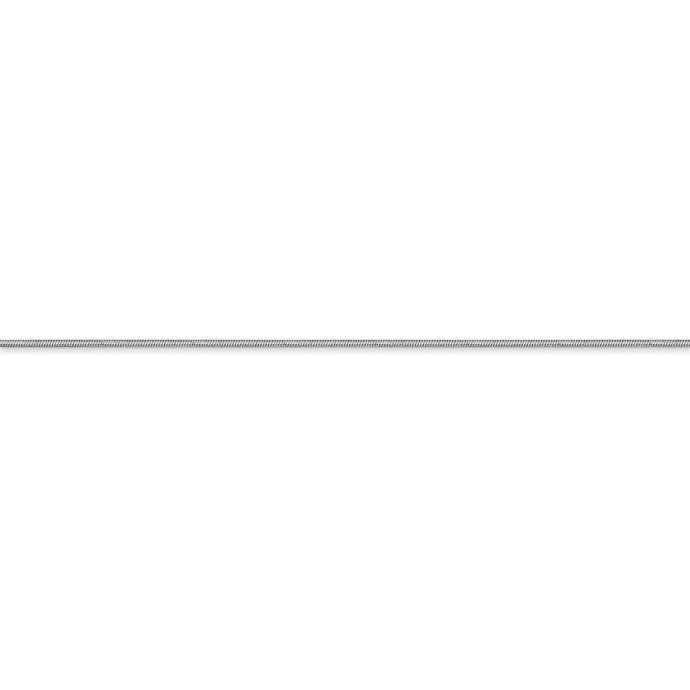 0.8mm, 14k White Gold, Octagonal Snake Chain Anklet or Bracelet