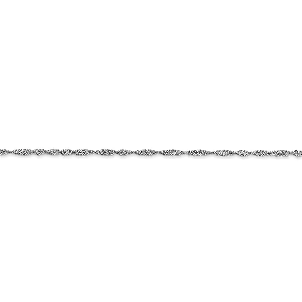1.4mm, 14k White Gold, Singapore Chain Anklet or Bracelet