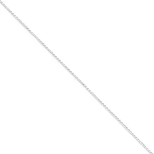 1.5mm Sterling Silver Solid Open Curb Chain Anklet