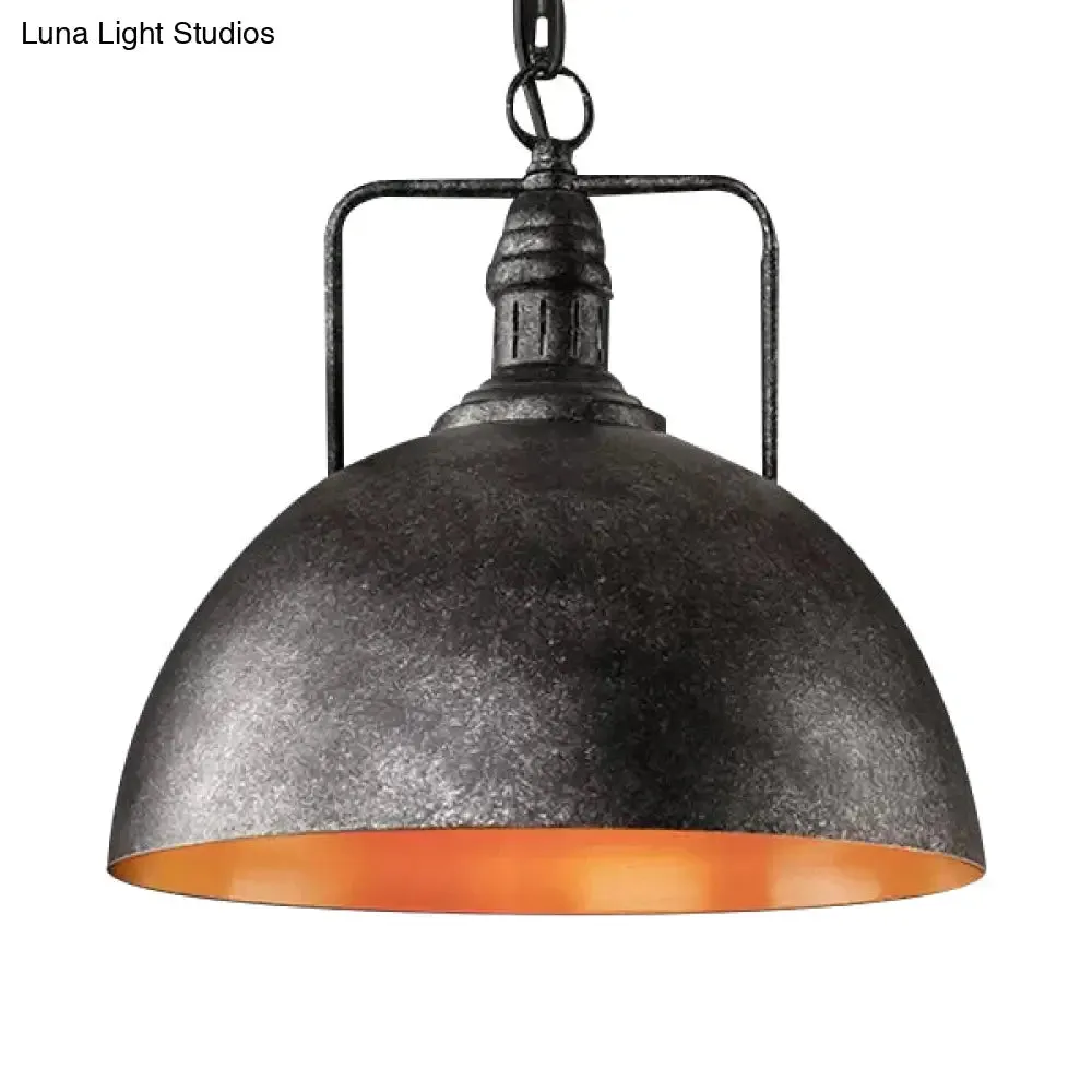 8"/12"/16" W Antique Style Metal Pendant Light in Dark Grey/Light Grey - Perfect for Dining Room