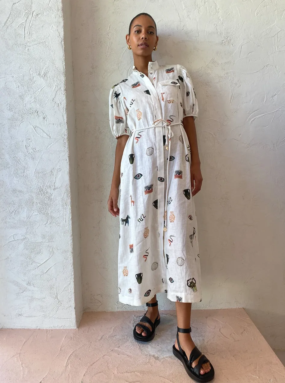 Alemais Hera Midi Dress in Ivory