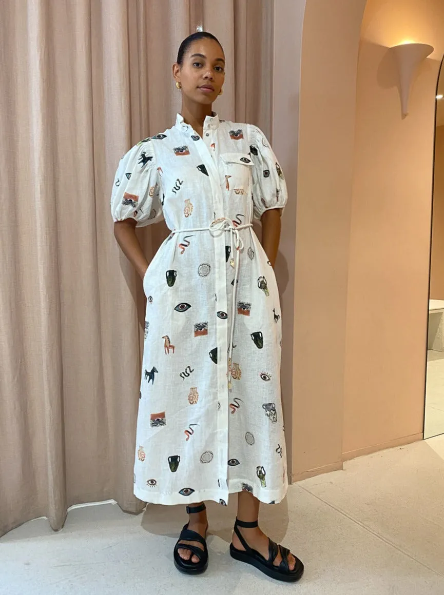 Alemais Hera Midi Dress in Ivory