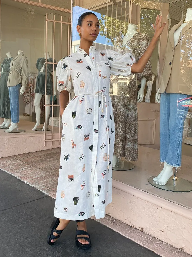 Alemais Hera Midi Dress in Ivory
