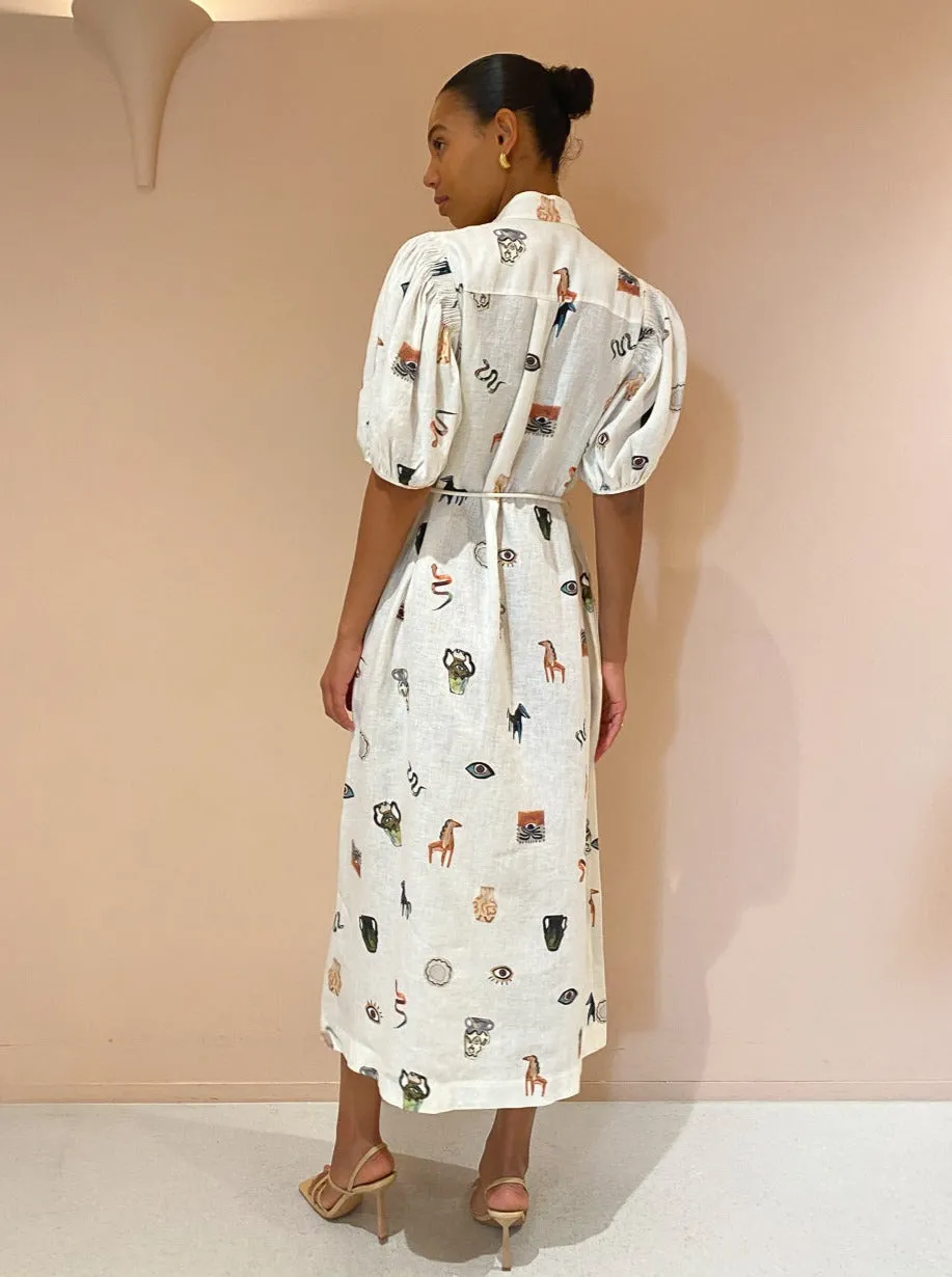 Alemais Hera Midi Dress in Ivory