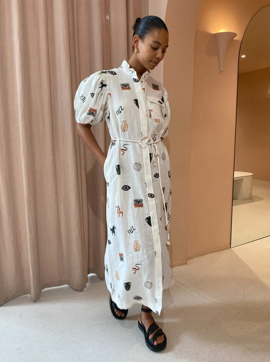 Alemais Hera Midi Dress in Ivory