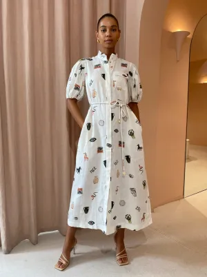 Alemais Hera Midi Dress in Ivory
