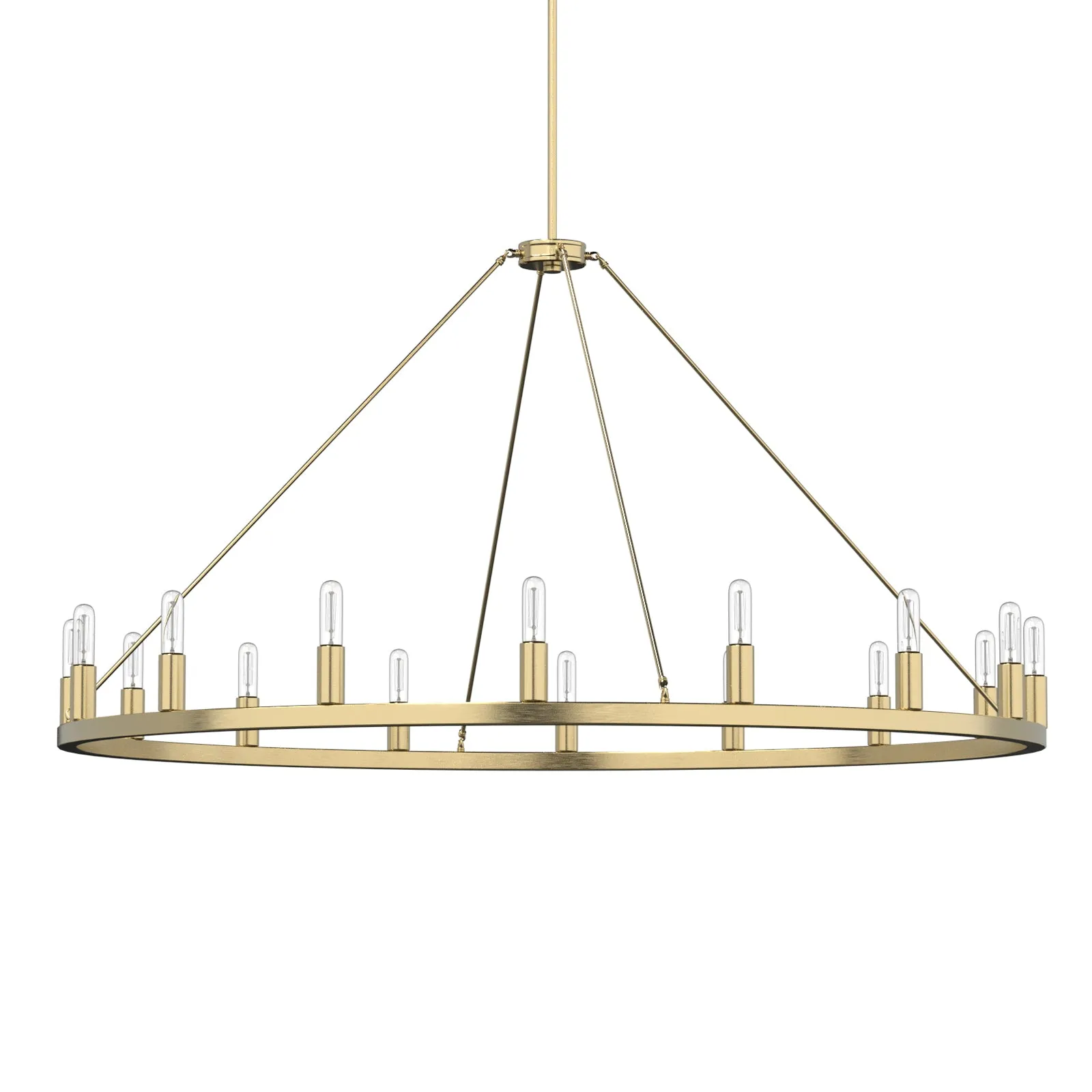 ALVA 16-Light Modern Wagon Wheel Chandelier Aged Brass E14 Farmhouse Light