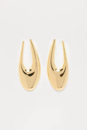 Always On Time Abstract Earrings - Gold