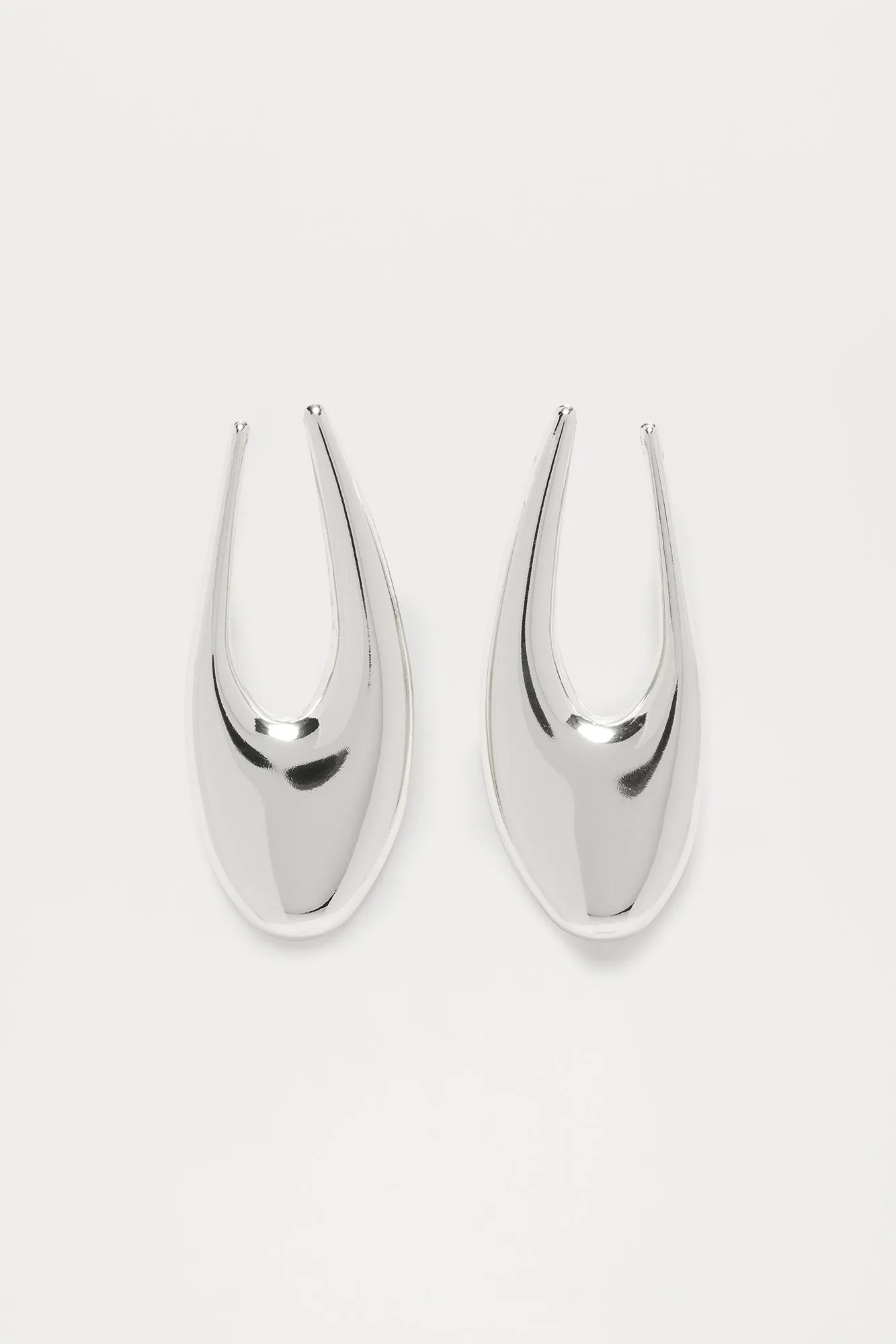 Always On Time Abstract Earrings - Silver