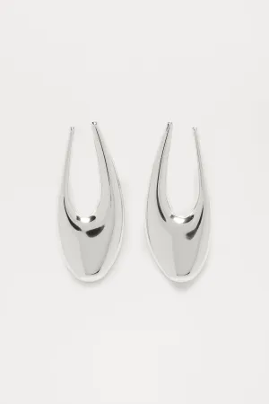 Always On Time Abstract Earrings - Silver