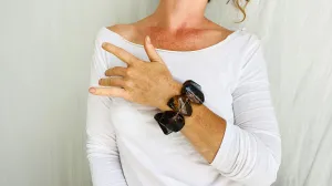 Amber Beaded Bracelet. Chunky