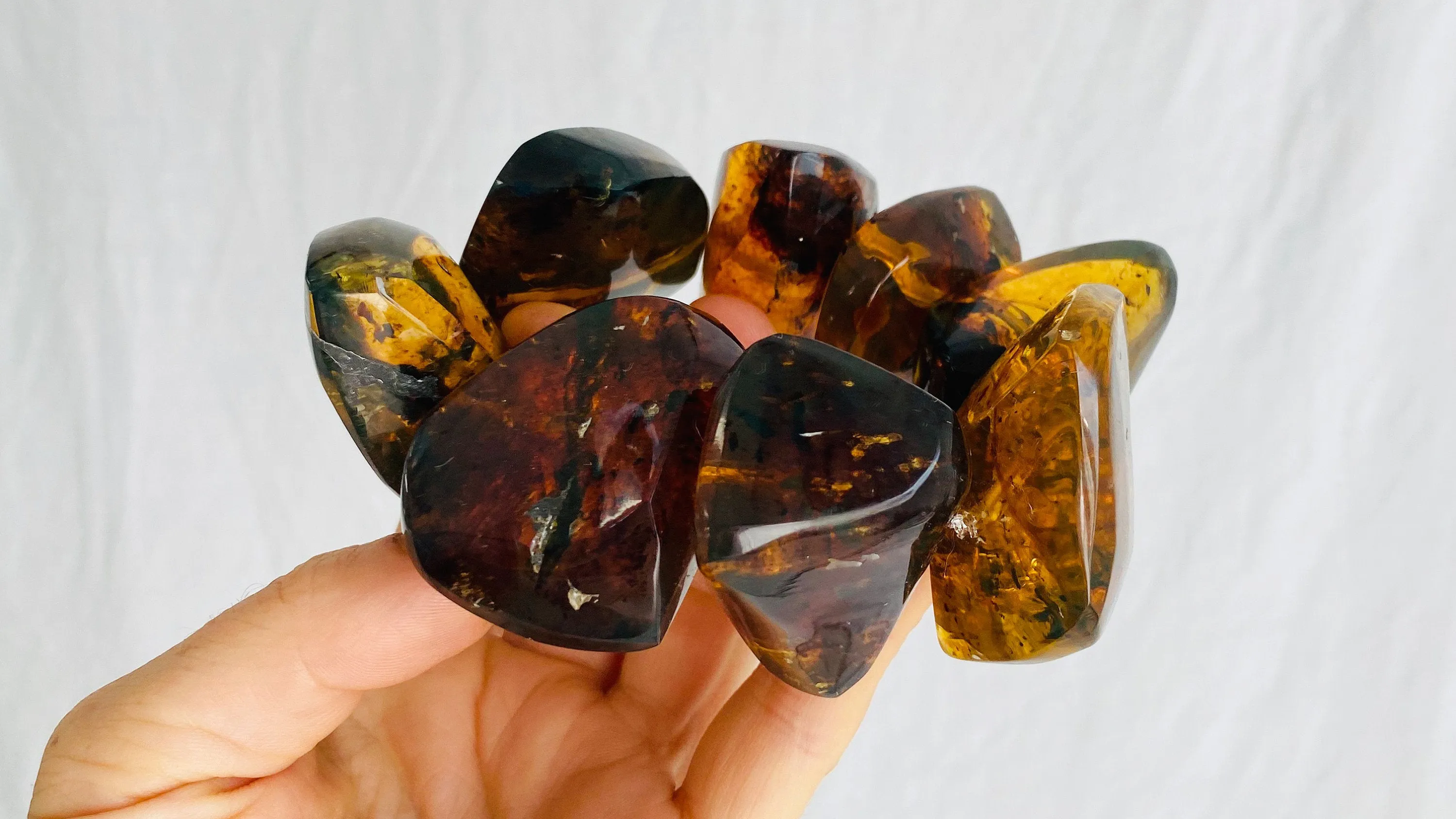 Amber Beaded Bracelet. Chunky