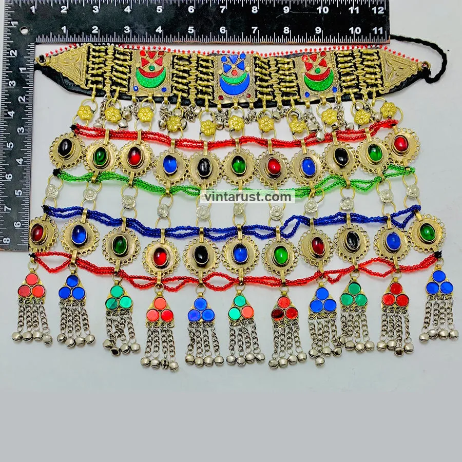 Antique Choker Necklace With Motifs and Tassels