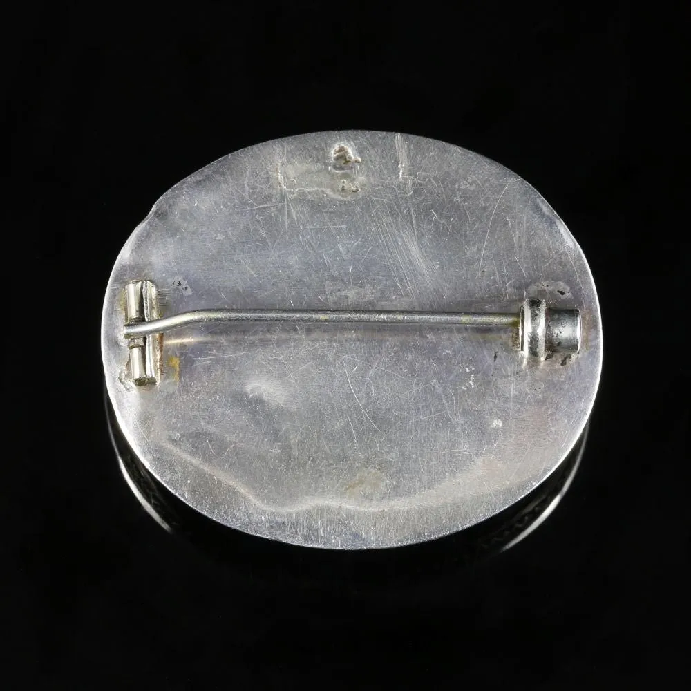 Antique Victorian Scottish Agate Locket Brooch Circa 1860