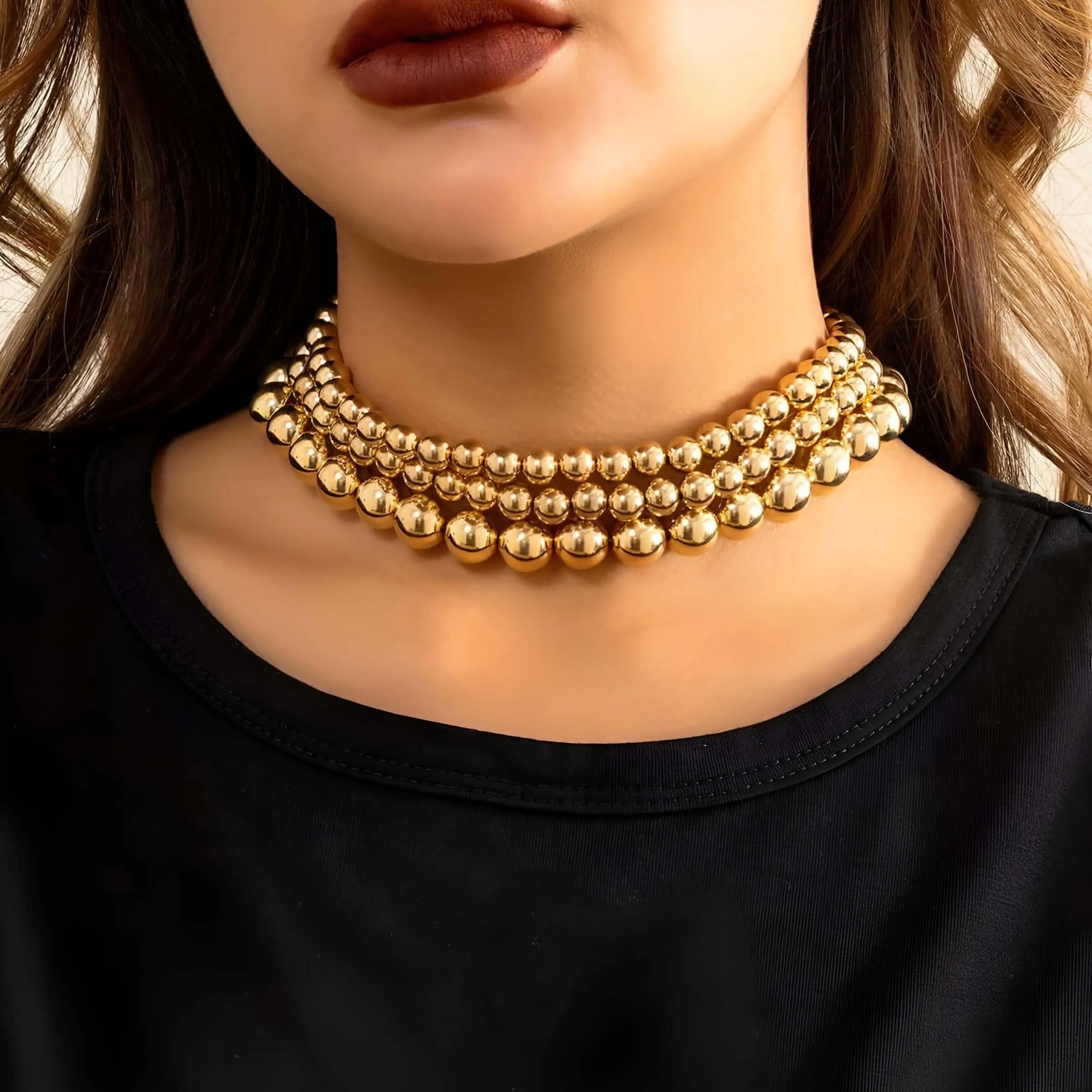 Big Ball Choker Necklace for Women