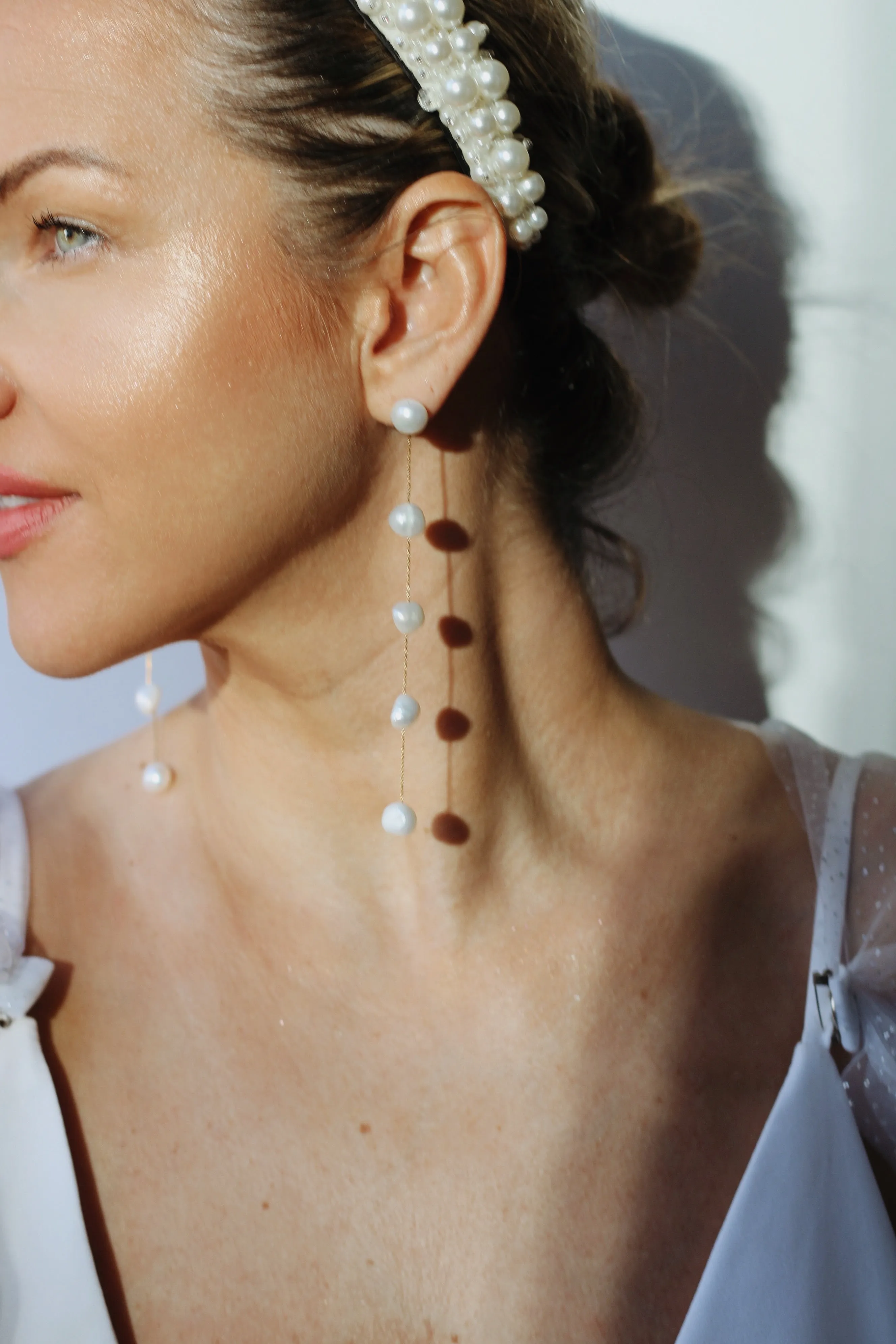 Bridal Pearl Drop Earrings