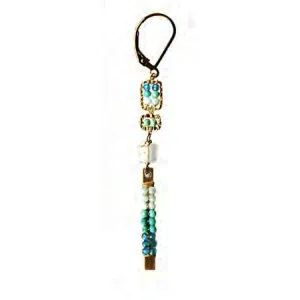 Capri Earrings 5143 A with Larimar Turquoise Apatite and Opal by Michelle Pressler