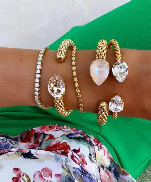 Caroline Svedbom Classic Rope Gold Bracelet - Crystal