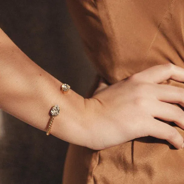 Caroline Svedbom Mini Drop Gold Bracelet - Crystal