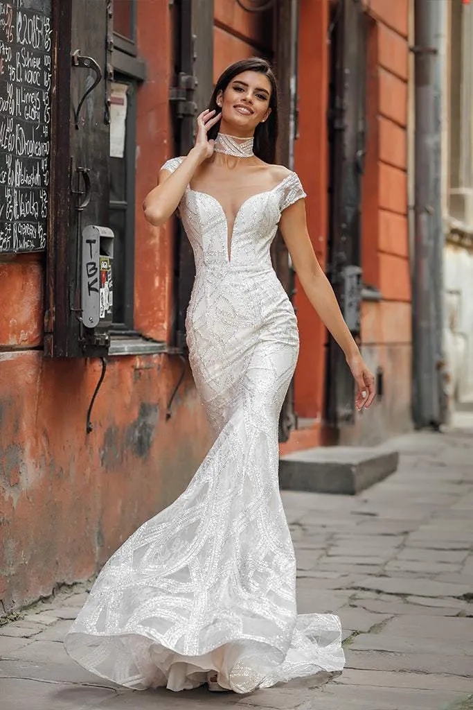 Chiffon White Wedding Dress
