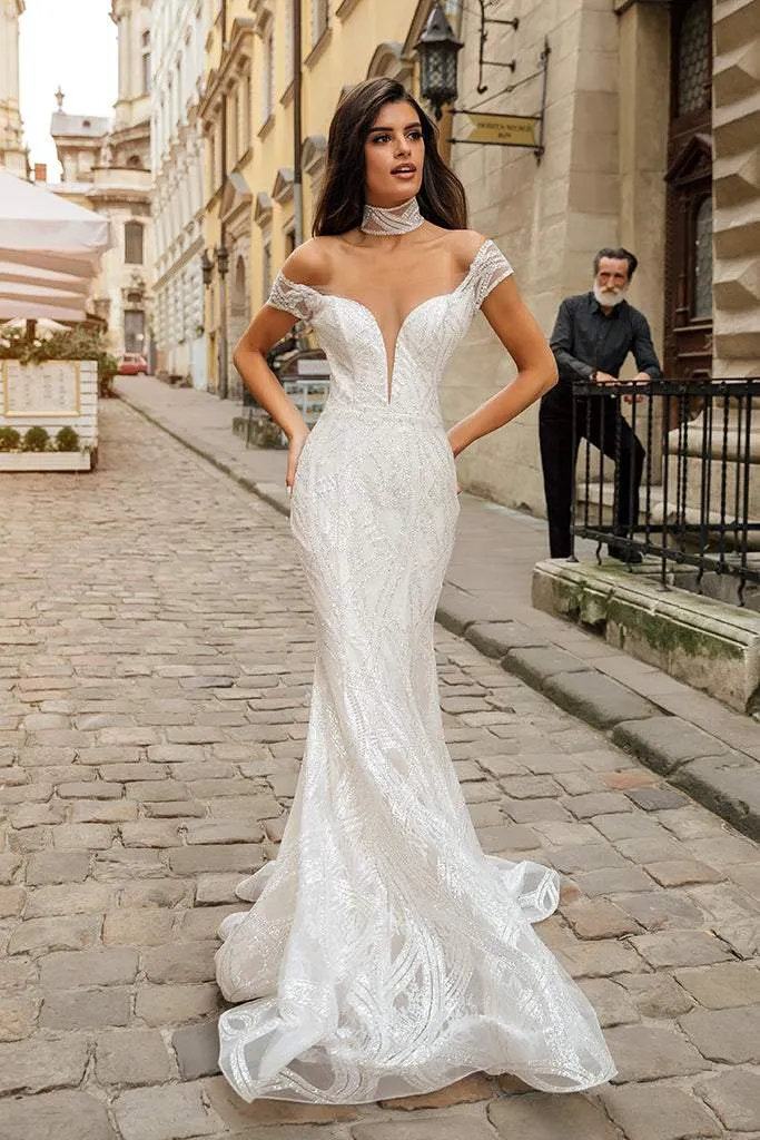 Chiffon White Wedding Dress
