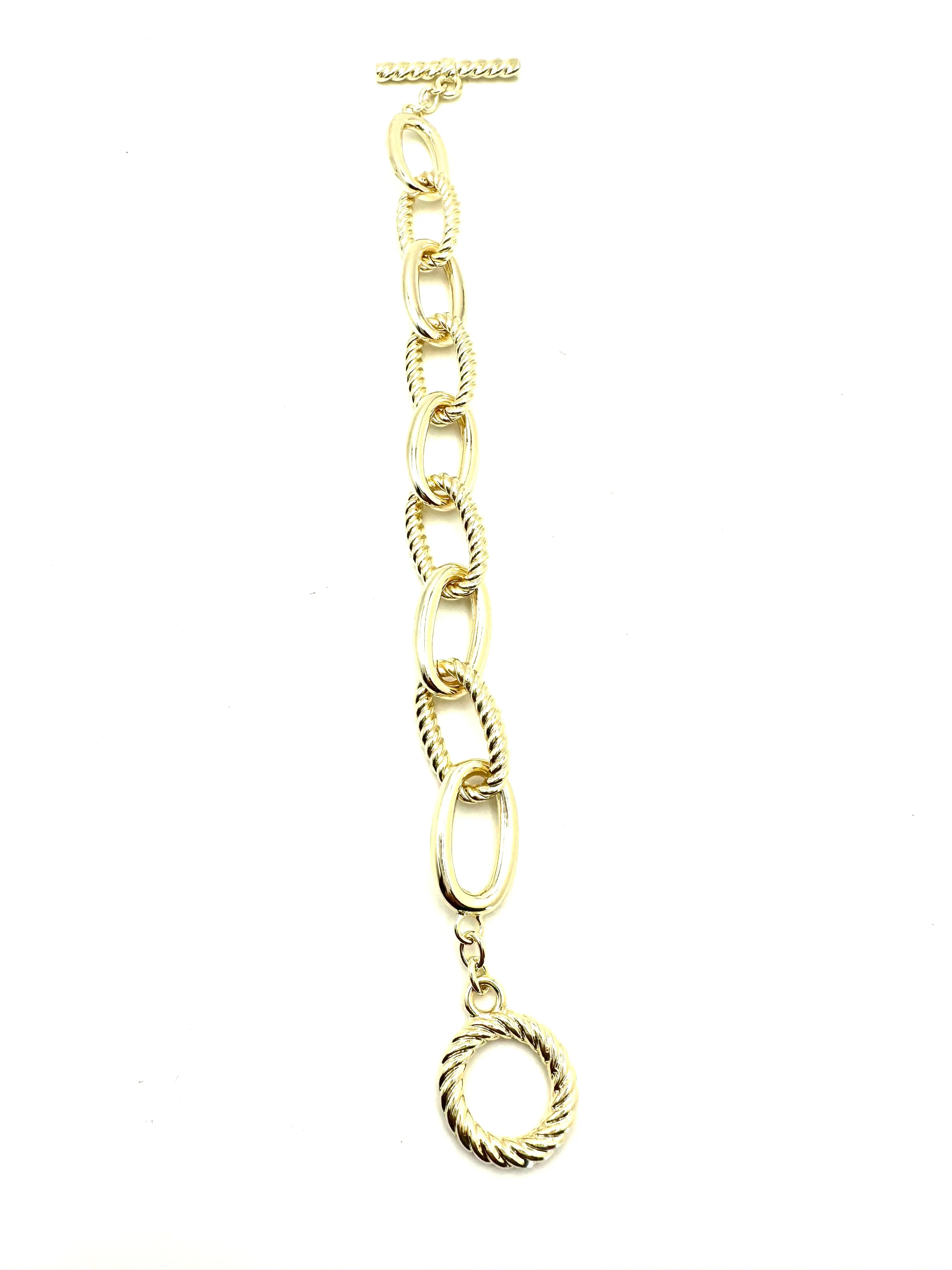 Chunky Gold Toggle Bracelet