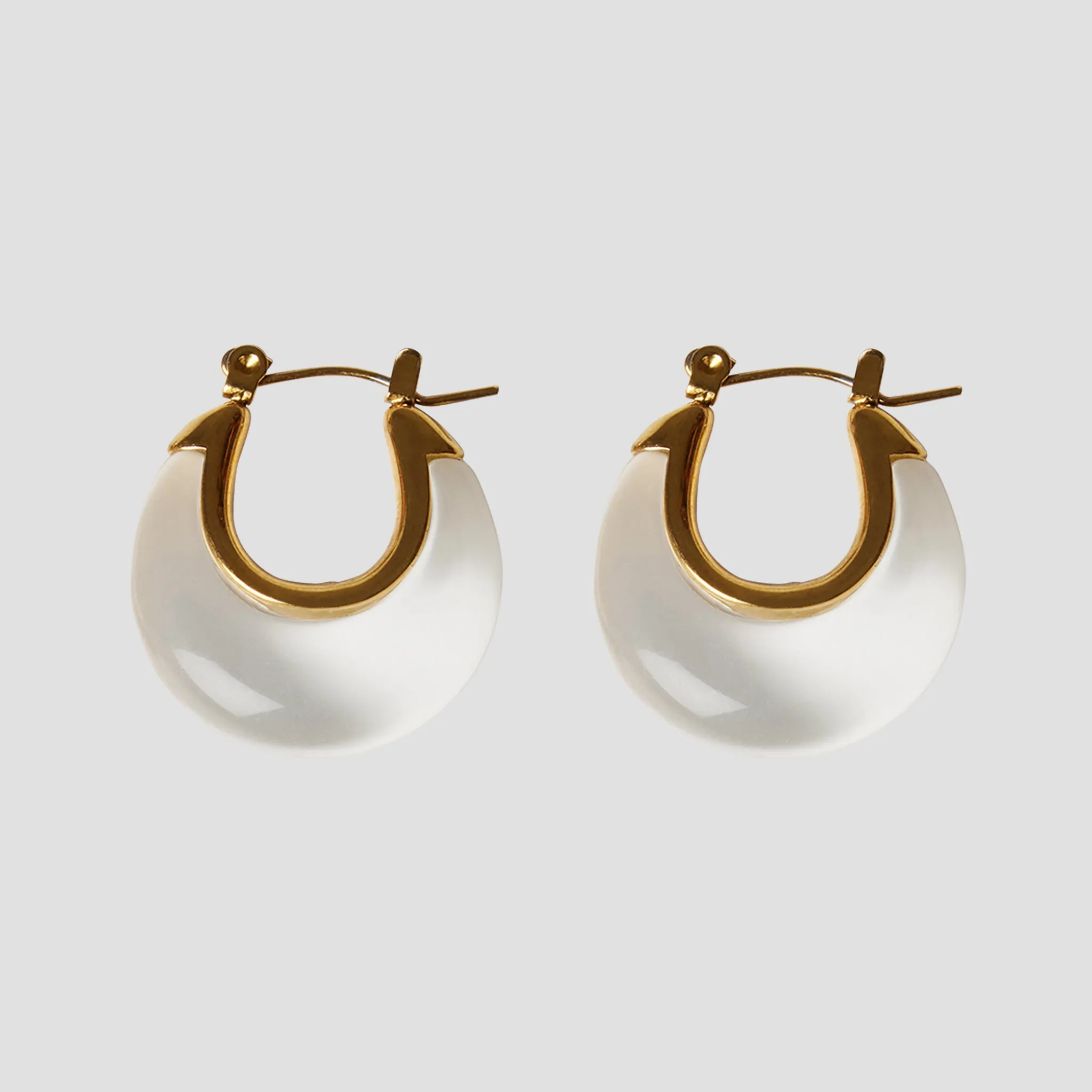Crescent Resin Lucite Earrings