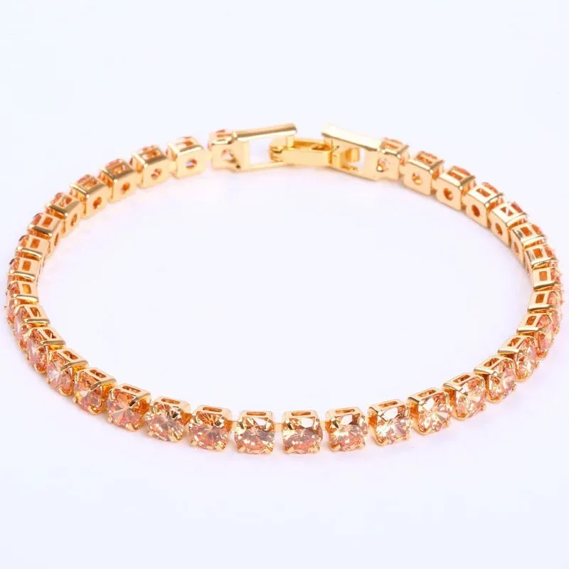 Cubic Zirconia Iced Out Chain Crystal Bracelet
