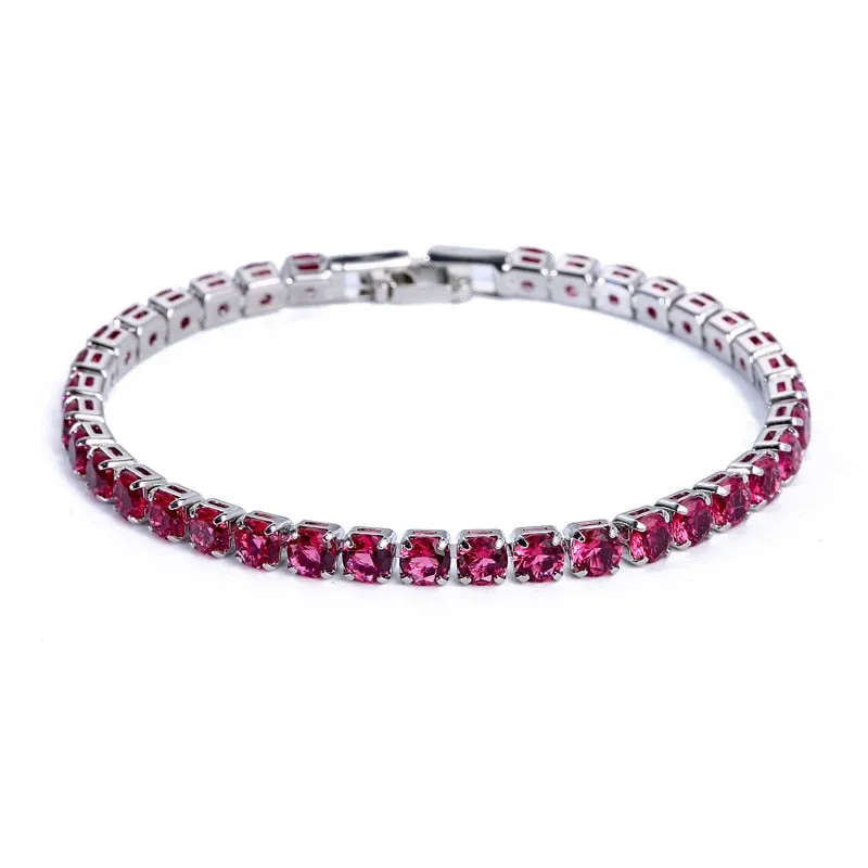 Cubic Zirconia Iced Out Chain Crystal Bracelet