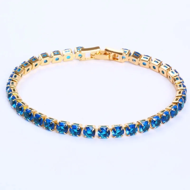 Cubic Zirconia Iced Out Chain Crystal Bracelet