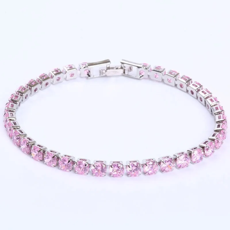 Cubic Zirconia Iced Out Chain Crystal Bracelet