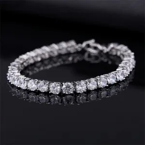 Cubic Zirconia Iced Out Chain Crystal Bracelet