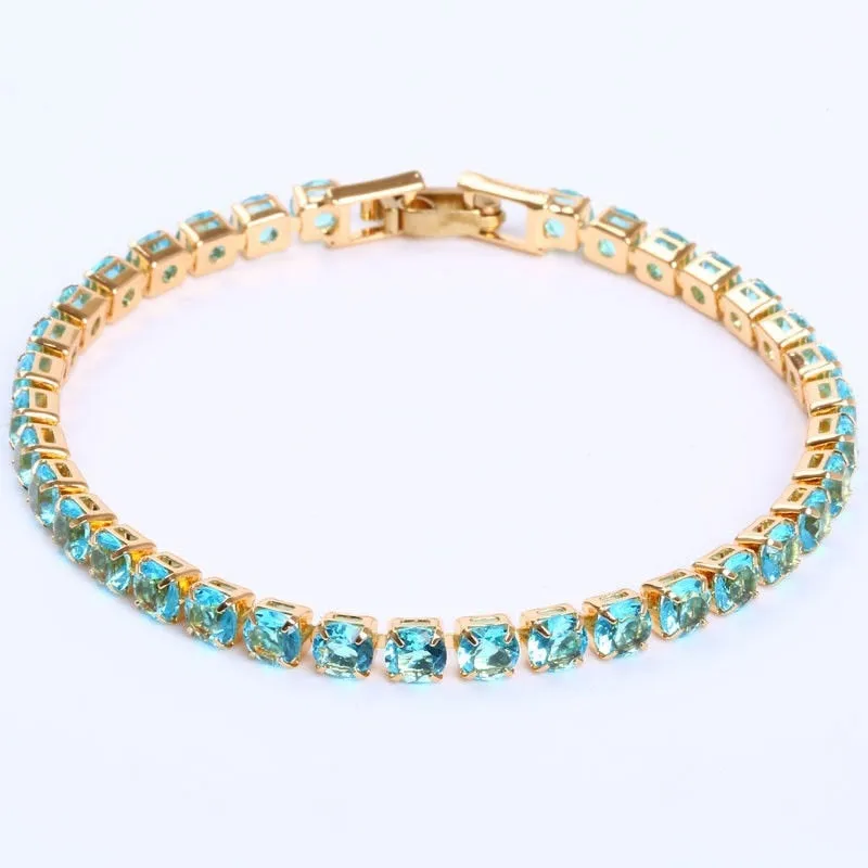 Cubic Zirconia Iced Out Chain Crystal Bracelet