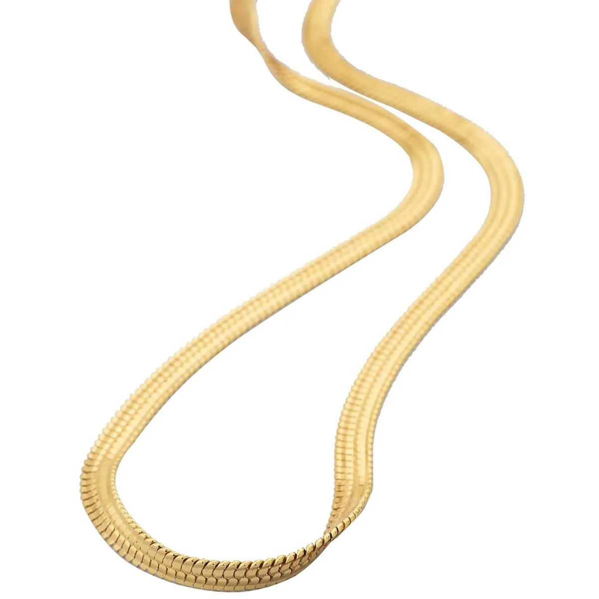 Fashion Frill Gold Plated Long Necklace Jewellery Collection Neck Chain for Men Women Girls Boys Wedding Jewelry