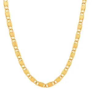 Fashion Frill Micro Gold Plated Brass Non-Precious Metal Neck Chain Necklace For Men Women Boys Girls