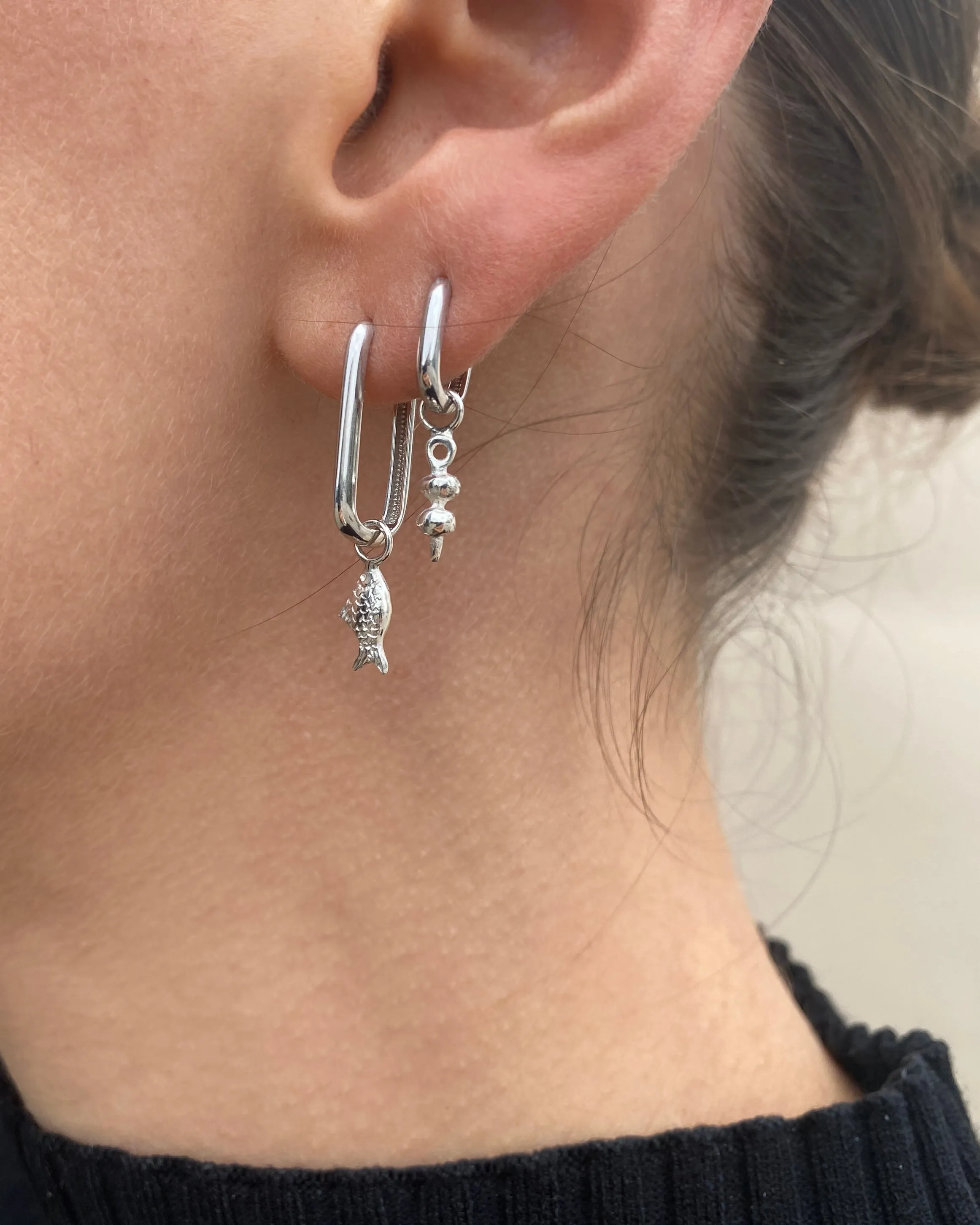 Fish Earring | Silver