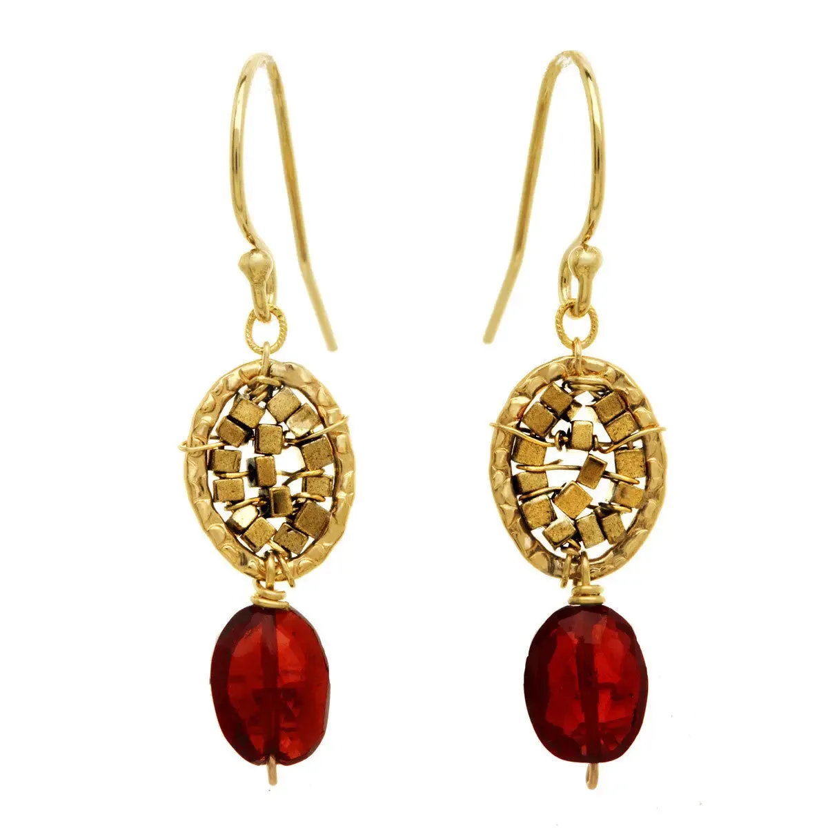 Garnet Earrings 3092 by Michelle Pressler Jewelry