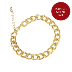 Gold Butter Chain Link Anklet - Sample