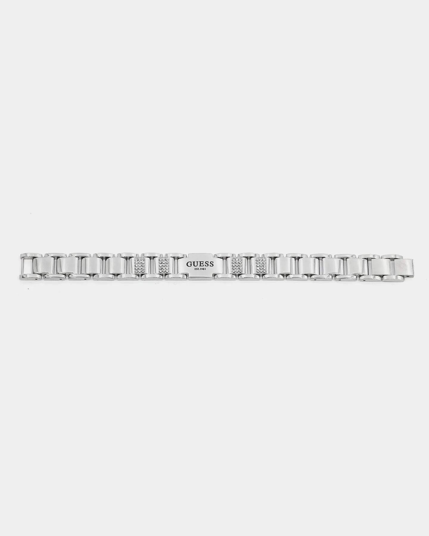 Guess Mainline Frontier 15MM Crystal Bracelet Silver