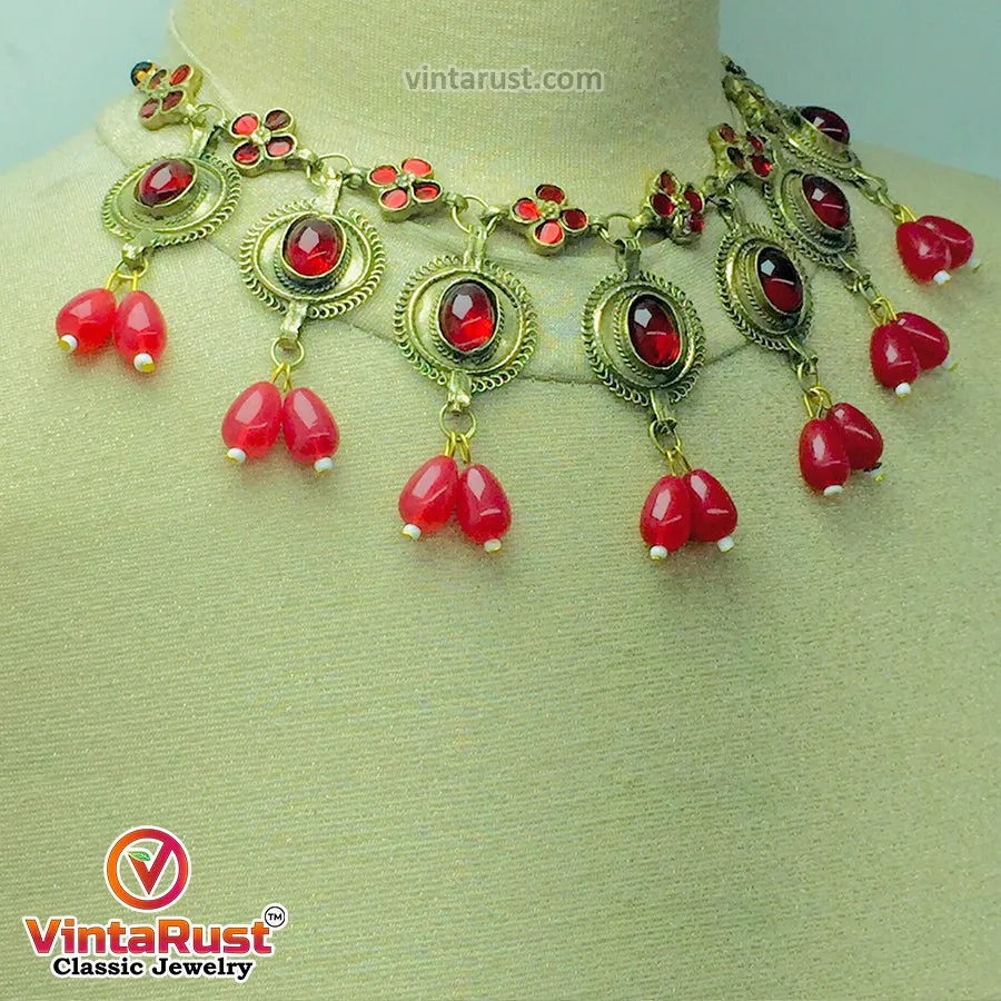 Handmade Choker Necklace With Earrings