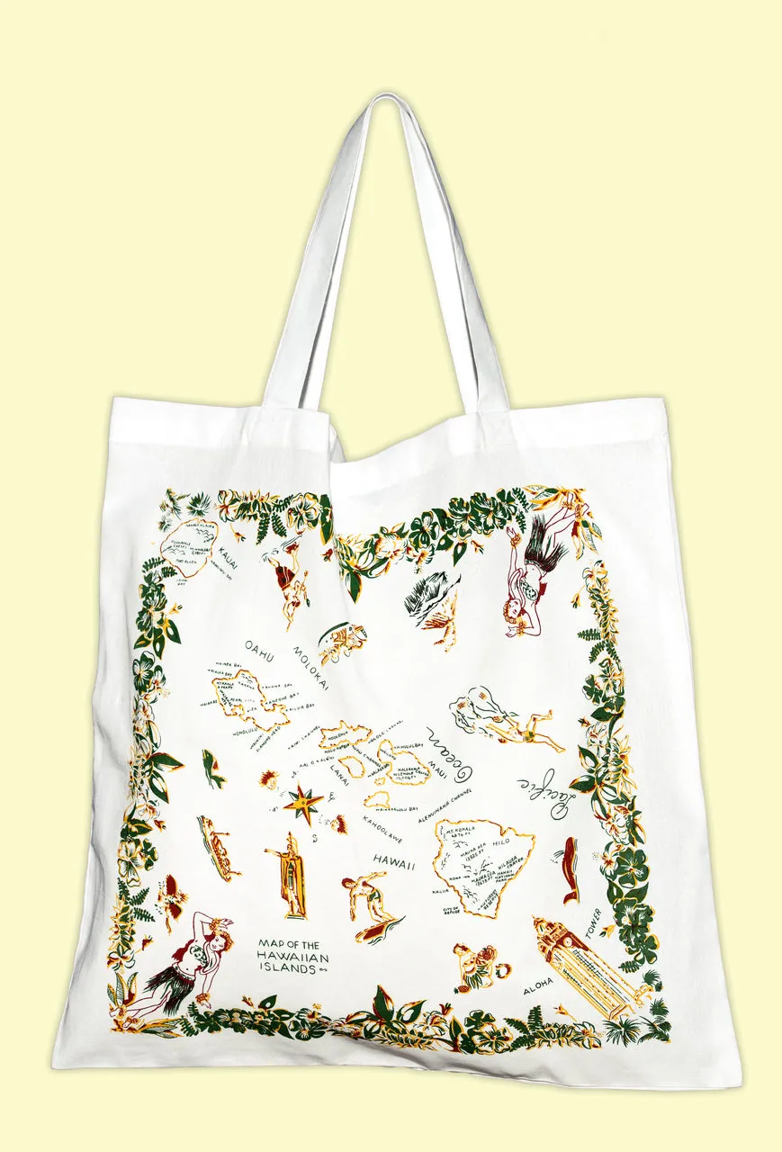 Hawaiian Island Market Tote 100% Cotton