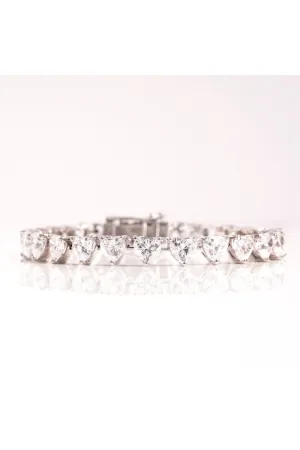 Heart Shape Tennis Bracelet