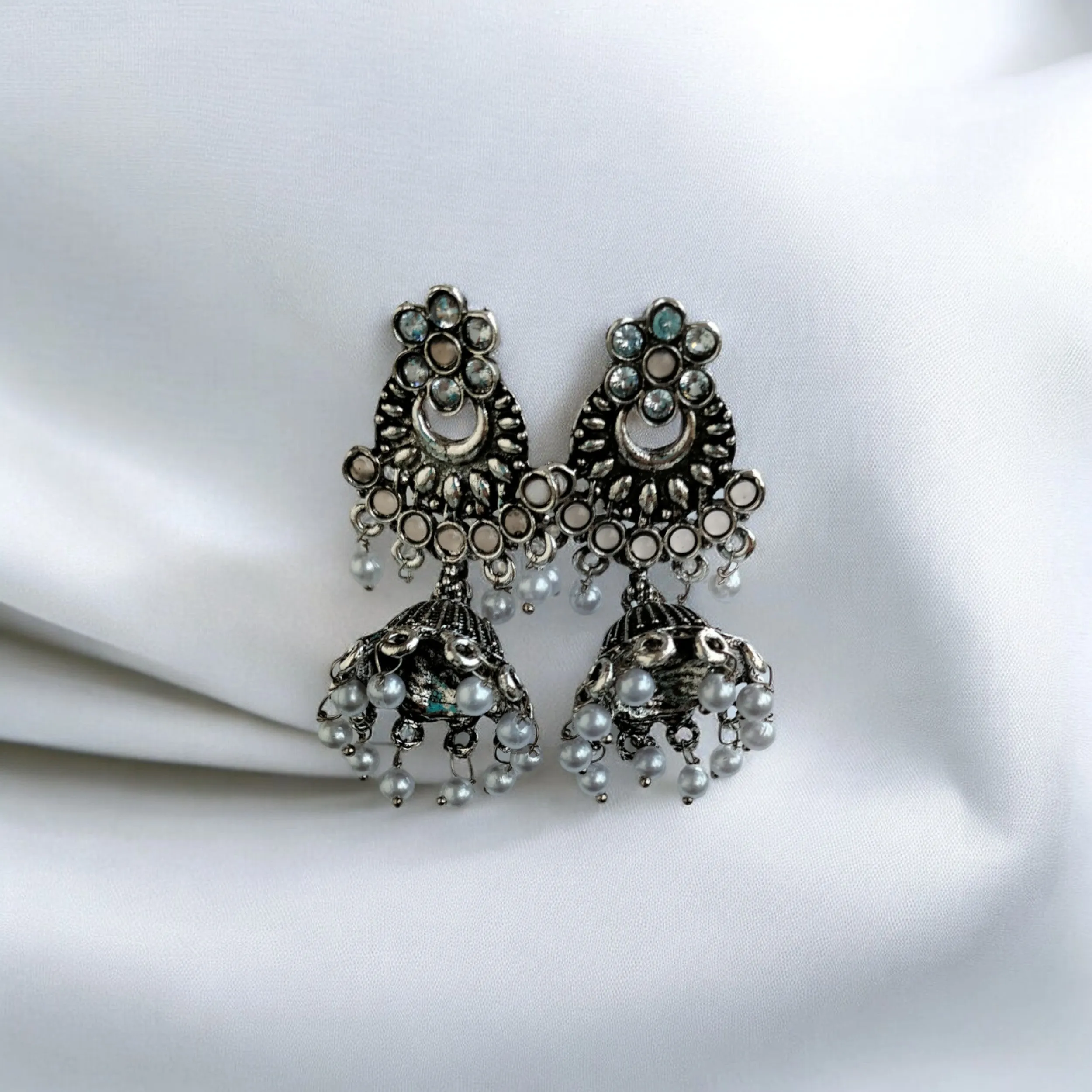 Jewelestia Moonlit Jhumkas