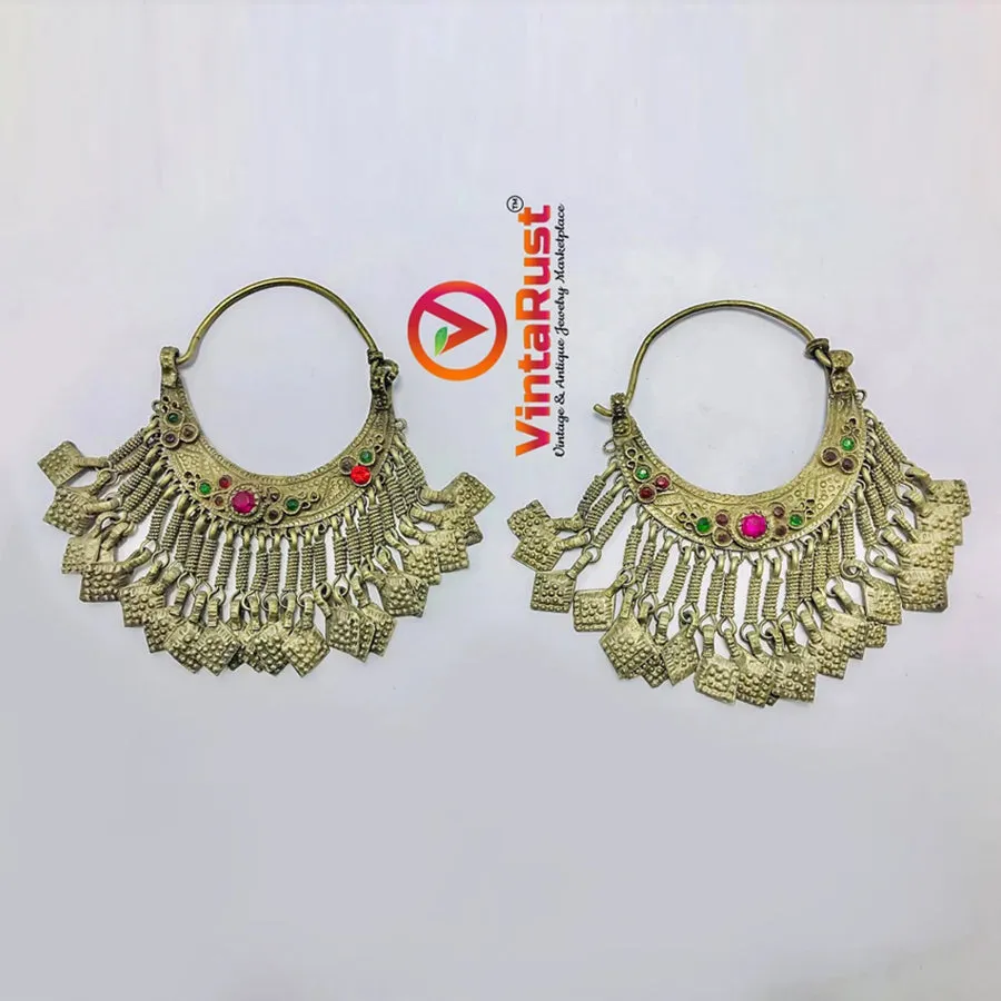 Kuchi Earrings With Long Tassels