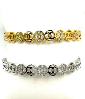 Linksy and Loopsy CZ Cuff