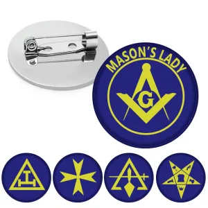 Master Mason Blue Lodge Brooch - Mason's Lady