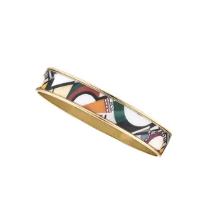 MAYA Geometric Orange Cone Bangle Bracelet 3/8"
