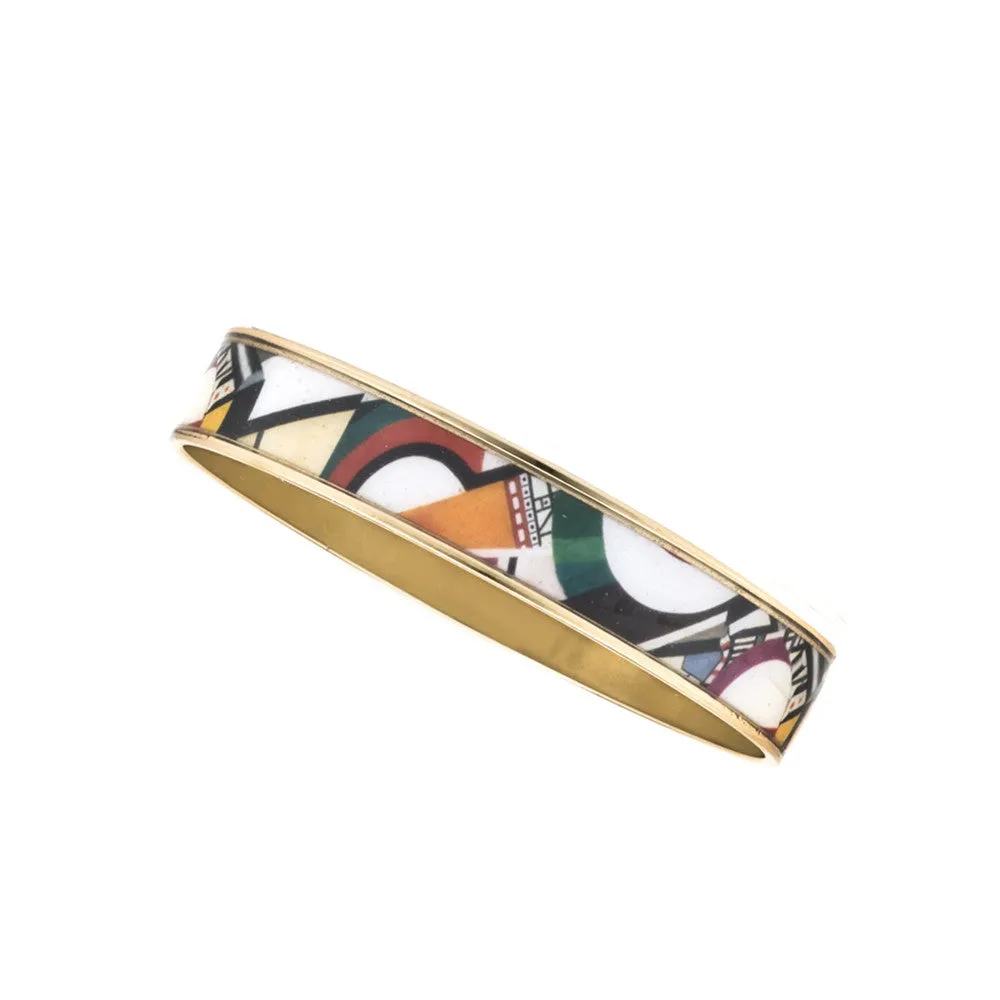 MAYA Geometric Orange Cone Bangle Bracelet 3/8"