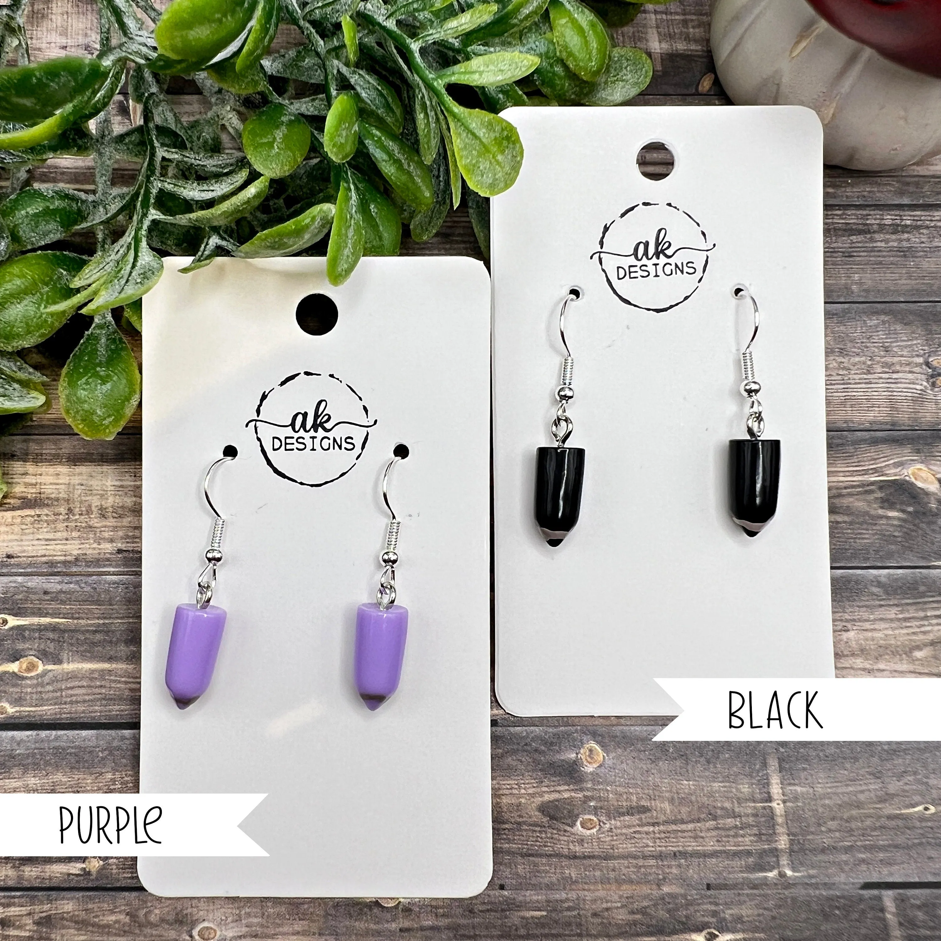 Mini Crayon / Colored Pencil Lightweight Resin Student Teacher Back to School  Earrings, Hypoallergenic Gift - Clearance